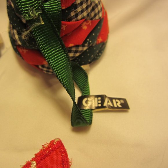 VTG 70'S FABRIC ORNAMENTS, 2 BELLS AND A PARTRIDGE - Picture 3 of 5